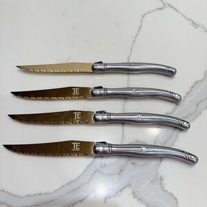 Todd English 4 Piece Stainless Steel Laguiole Steak Knife Set Knives Cutlery